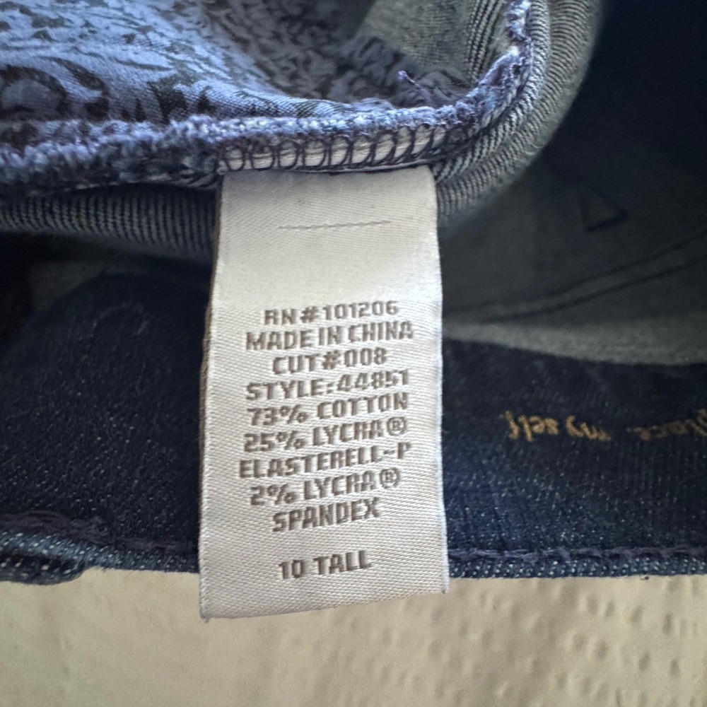 Soft Surroundings Straight Leg Jeans Indigo Blue Stretch Tall Women Size 10 Tall - Picture 3 of 5